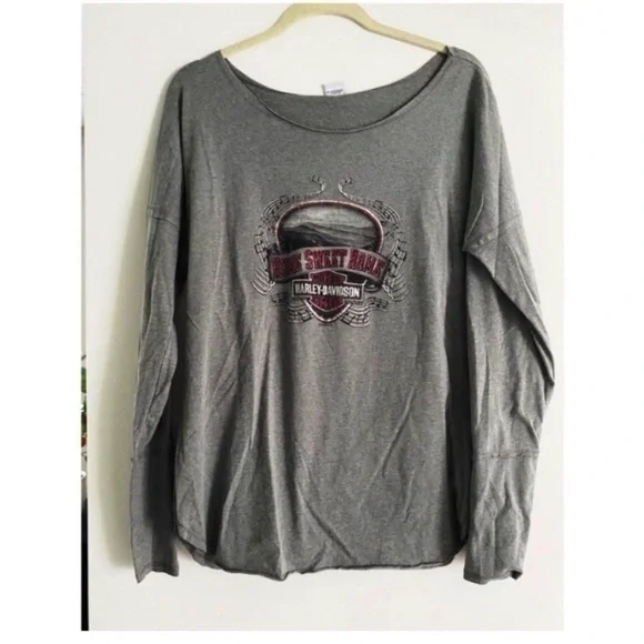 HARLEY DAVIDSON Grey Pigeon Forge Graphic Top - Picture 3 of 7
